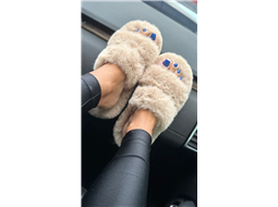 Chinelo Pantufa Bege